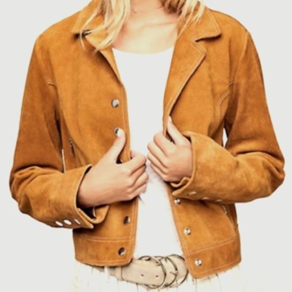 Free People Charlotte Suede Jacket Size XS